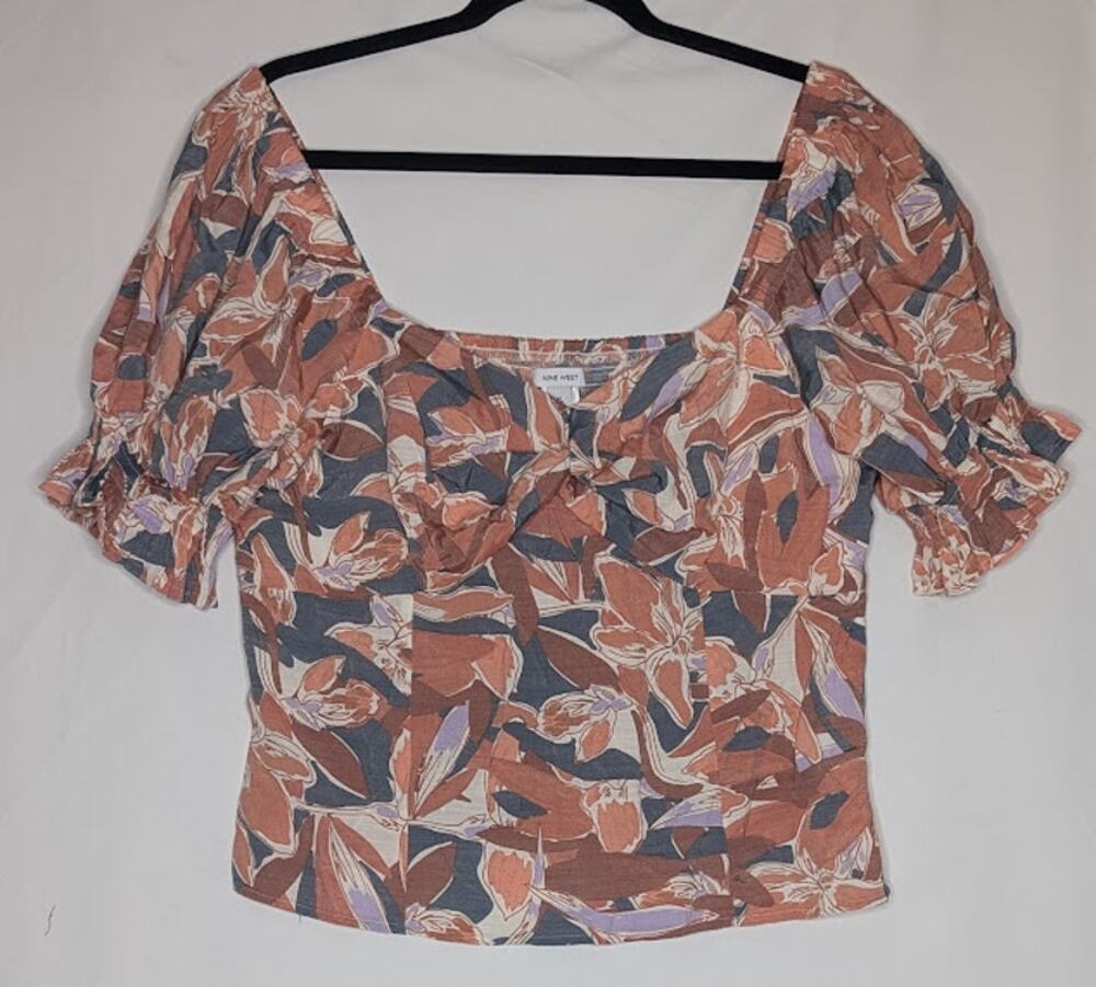 NINE WEST Womens Peasant cottagecore European Fairycore Castlecore top size XL